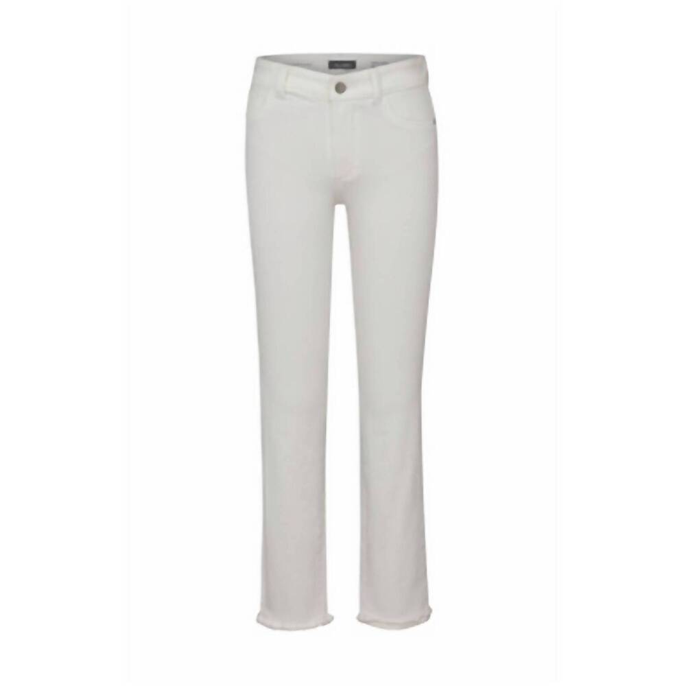 NEW DL1961 - WOMEN'S mara straight: mid rise instasculpt ankle in milk (performa